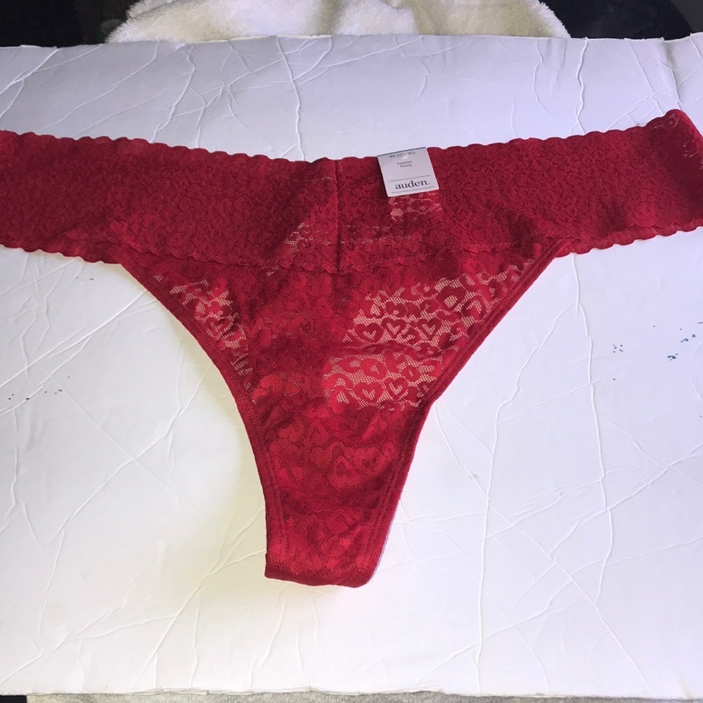 NWT Lace Mesh Plus-Size Thong